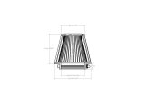 aFe POWER Universal Clamp-On Air Filter w/ D2 Dura-Dry Media - 4in F x 6in B x 4in T x 5in H thumbnail 6