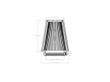 aFe POWER Universal Clamp-On Air Filter w/ D2 Dura-Dry Media - 4in F x 6in B x 4in T x 7in H thumbnail 6