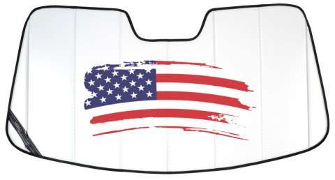 Covercraft 14-17 Honda Odyssey EX-L Touring American Flag UVS100 Premier Custom Sunscrn-Center Logo