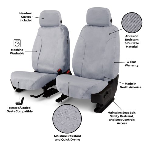 Covercraft 26 Toyota Rav4 Polycotton SeatSaver Custom Front Row Seat Covers thumbnail 3