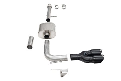 Corsa 14-16 Chevrolet Silverado 3.0in Catback Front Axle Exit Exhaust w/ Twin 4.0in Black Tips thumbnail 1