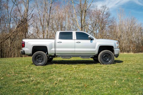 Corsa 14-16 Chevrolet Silverado 3.0in Catback Front Axle Exit Exhaust w/ Twin 4.0in Black Tips thumbnail 2