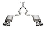 Corsa 20-22 Ford Mustang GT500 3.0in Dual Rear Exit Catback w/ Twin 5.0in Polish Slash Cut Pro Tips thumbnail 1