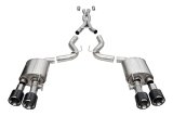 Corsa 20-22 Ford Mustang GT500 3.0in Dual Rear Exit Catback w/ Twin 5.0in Polished Carbon Fiber Tips thumbnail 1
