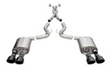 Corsa 20-22 Ford Mustang GT500 3.0in Dual Rear Exit Catback w/ Twin 5.0in Black Slash Cut Pro Tips thumbnail 1