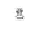 aFe POWER Universal Clamp-On Air Filter w/ D2 Dura-Dry Media 3 IN F x5 IN B x3-1/2 IN T x5 IN H thumbnail 3