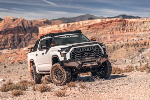 Go Rhino 22-26 Toyota Tundra (4dr) Element Front Bumper w/ Power Bar - Tex. Blk thumbnail 1