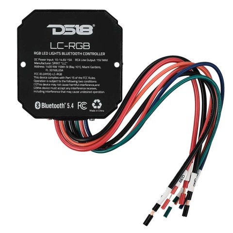 DS18 Best Marine Stereo Subwoofer Speaker Package Black w/ LED Controller (Bundled Kit) thumbnail 2