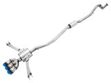 AWE 17-20 Honda Civic Si Touring Edition Triple Vapor Blue Exhaust w/ Front Pipe thumbnail 1