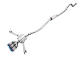 AWE 17-20 Honda Civic Si Touring Edition Triple Vapor Blue Exhaust w/ Front Pipe thumbnail 2