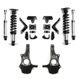 QA1 2019+ Chevrolet Silverado / GMC Sierra 1500 Single Adjustable 4/5in Lowering Kit w/ Spindles thumbnail 1