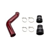 Wehrli 19-24 Cummins 6.7L Passenger (Hot) Side 3.5in Intercooler Pipe - WCFab Red thumbnail 1