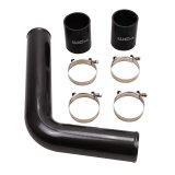 Wehrli 03-07 Cummins 5.9L Driver Side 3in Intercooler Pipe - Flat Black thumbnail 1