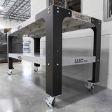 Wehrli Modular Steel Work Bench Top/Shelf Kit - 32in x 72in x .120in Thick (Stainless Steel & Grey) thumbnail 1