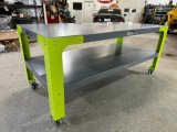Wehrli Modular Steel Work Bench Top/Shelf Kit - 42in x 90in x .120in Thick (Raw Steel) thumbnail 4