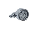 NAMZ HD Twin Cam/M8 NOS Chrome Oil Pressure Gauge Kt Blk Face/Liquid Filled/Billet Alum Cup/Chrome thumbnail 1