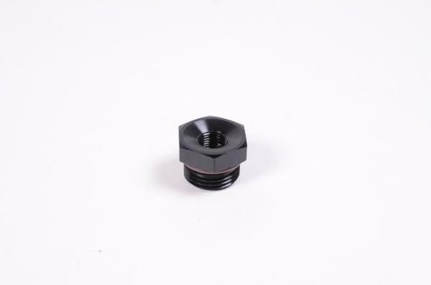 Radium Engineering 8AN ORB to 1/8NPT Female Adapter Fitting - Blk Anodized thumbnail 1