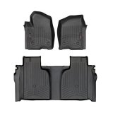 WeatherTech 2019+ Chevrolet Silverado 1500 Crew Cab Front and Rear FloorLiner - Black (1x wet4414361, 1x wet4414362) thumbnail 6