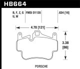 Hawk Performance DTC 70 Brake Pads HB664U.634 Pads, 70, Ferro-carbon, Front, Porsche, Set thumbnail 2