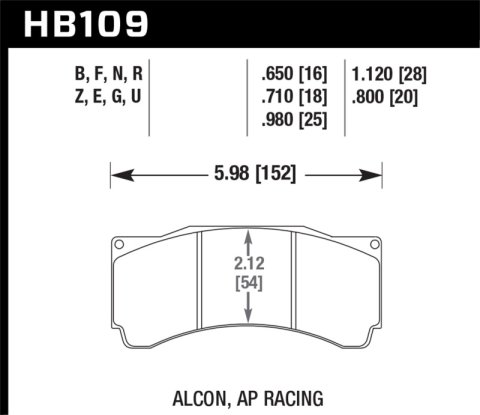 Hawk Performance HPS Brake Pads HB109N.710 thumbnail 3