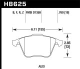 Hawk Performance Ceramic Brake Pads HB625Z.760 Pads, Ceramic, Front, Audi, Set thumbnail 3