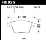 Hawk Performance Ceramic Brake Pads HB625Z.760 Pads, Ceramic, Front, Audi, Set thumbnail 5