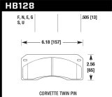 Hawk Corvette Twin Pin DTC-70 Race Brake Pads thumbnail 5