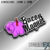 Bacon Magnet Sticker Funny Humour Car  Truck Ute  4x4 Pop Culture Aussie Graphic thumbnail 2