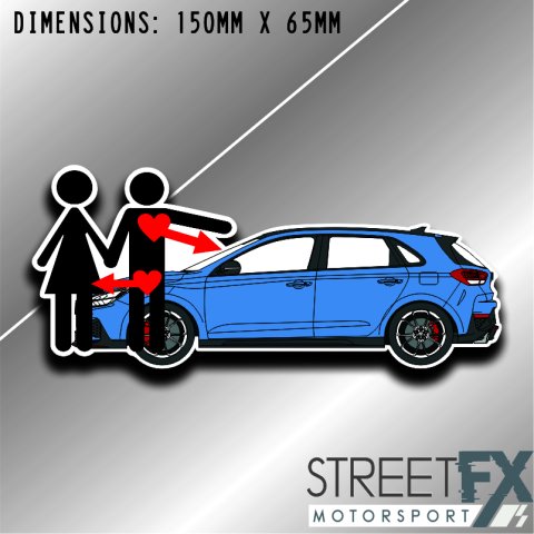 Love Lust I30 N Sticker Graphic bumper window jdm v8 car ute aussie vinyl thumbnail 1