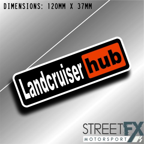 Landcruiser Hub Sticker Decal 4x4 4WD Camping Caravan Trade Aussie Adventure thumbnail 1