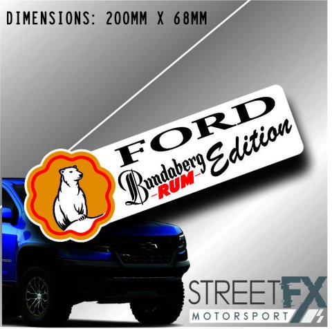 Ford Bundaberg Rum Sticker Decal 4x4 4WD Camping Caravan Trade Truck Aussie thumbnail 2