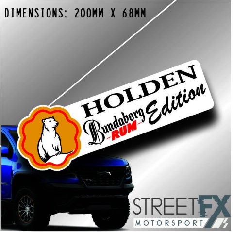 Holden Bundaberg Rum Sticker Decal 4x4 4WD Camping Caravan Trade Truck Aussie thumbnail 2