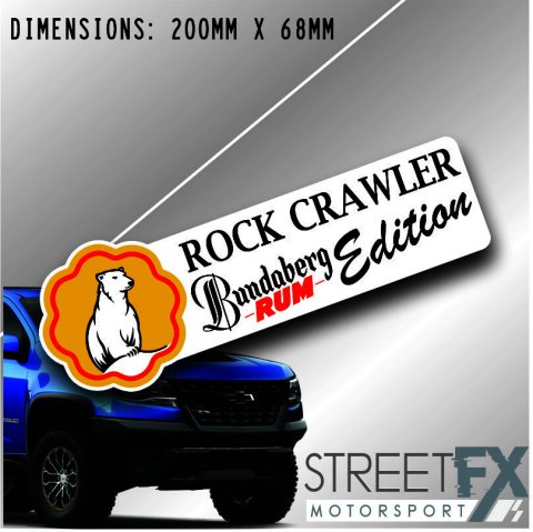 Rock Crawler Bundaberg Rum Sticker Decal 4x4 4WD Camping Caravan Trade Aussie thumbnail 2