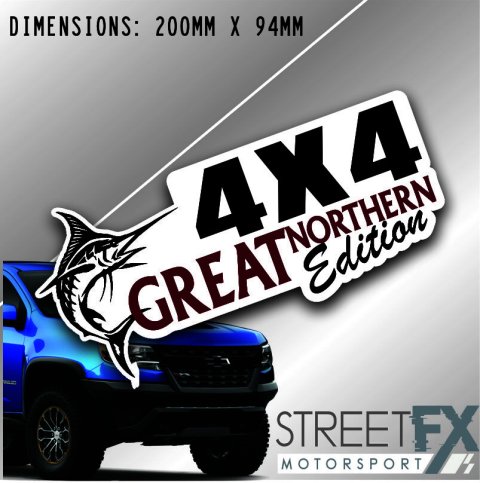 Great Northern Edition 4x4 Sticker Decal 4x4 4WD Camping Caravan Trade Aussie