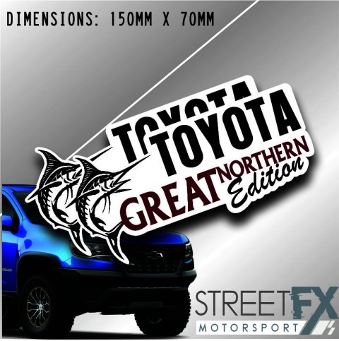 Great Northern Edition Toyota 150mm Sticker Decal 4x4 Camping Caravan Trade thumbnail 2