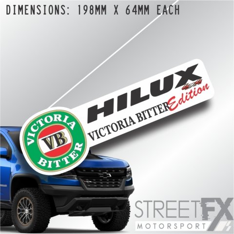 VB Victoria Bitter Beer Hilux Sticker Decal 4x4 4WD Caravan Trade Aussie thumbnail 1