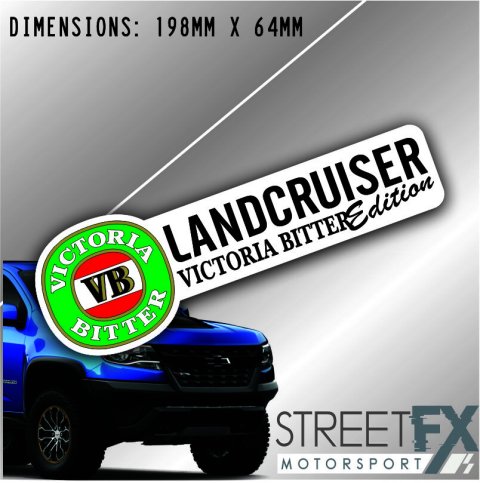 VB Victoria Bitter Beer Landcruiser Sticker Decal 4x4 Camping Caravan Trade thumbnail 1