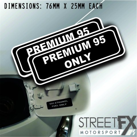 Premium 95 Only Sticker Gas Diesel Petrol Fuel Warning Label Car Rental 4x4 thumbnail 1
