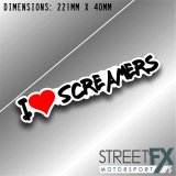 I Love Screamers Sticker Funny Humour Car  Ute  4x4 Pop Culture Aussie Graphic thumbnail 2