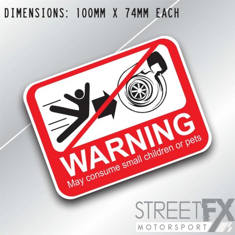 Warning Turbo May Consume Sticker Graphic bumper window jdm v8 car ute aussie thumbnail 2