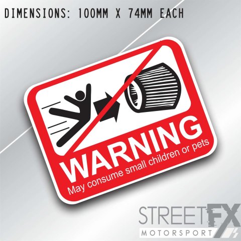 Warning Pod Filter May Consume Sticker bumper window jdm car ute aussie thumbnail 1