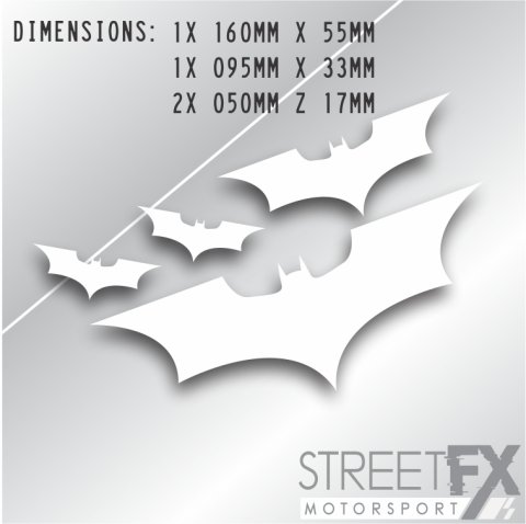Batman 5 Pack White Sticker Funny Culture Aussie Graphic Meme Quirky Car  4x4 thumbnail 1
