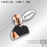 Toretto #family meme sticker decal F&F movie bumber window funny car 4x4 thumbnail 1