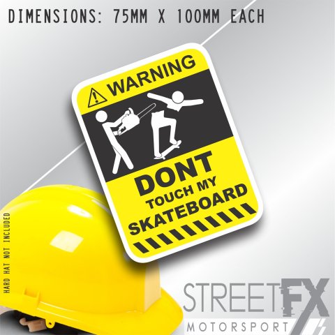 Don't touch my skateboard Sticker Funny Meme skater Decal spot olly thumbnail 1