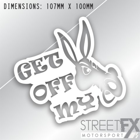 Get of My Ass Donkey Sticker Decal Stencil Car 4x4 Gloss Caravan Tow Camping