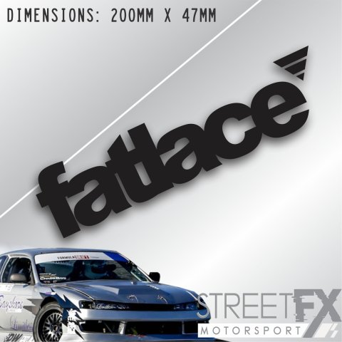 FATLACE Black Sticker Window Bumper Decal Stencil Drift Race Import JDM Stance thumbnail 2