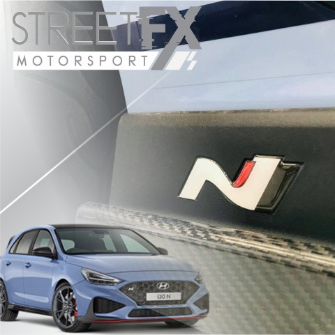 Pair i30N White Epoxy Sticker Decal for Hyundai I30 N Nline Line Peformance thumbnail 2